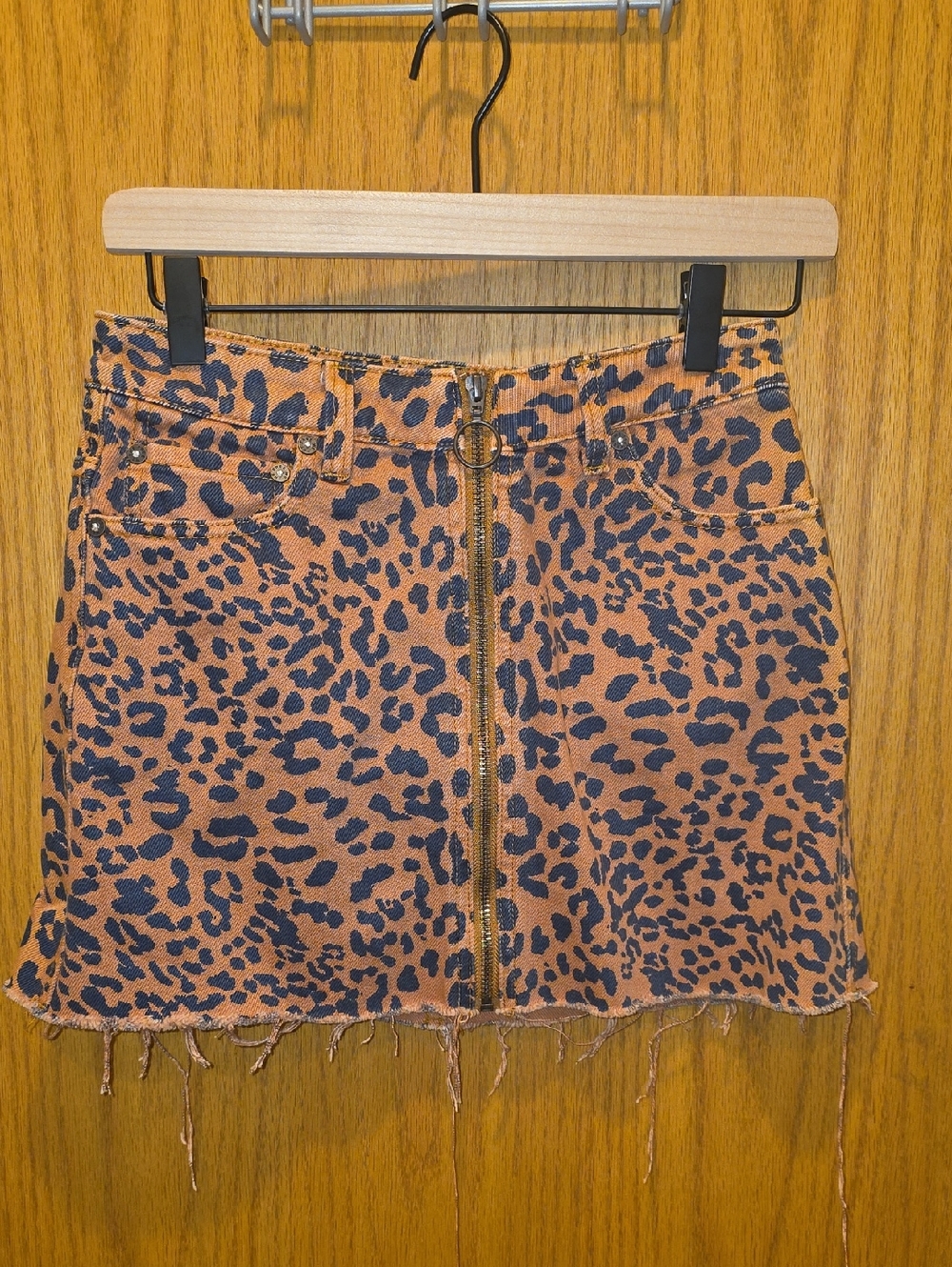 We The Free Leopard Print Mini Skirt - Brown and Black